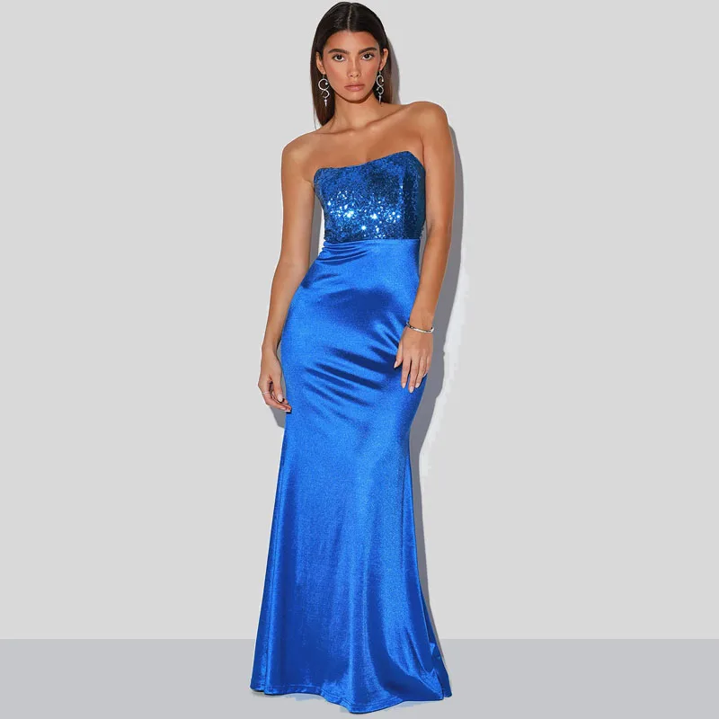 New Arrival High Quality Sleeveless Backless Maxi Dress Satin Elegant Summer Evening Party Sexy Women
