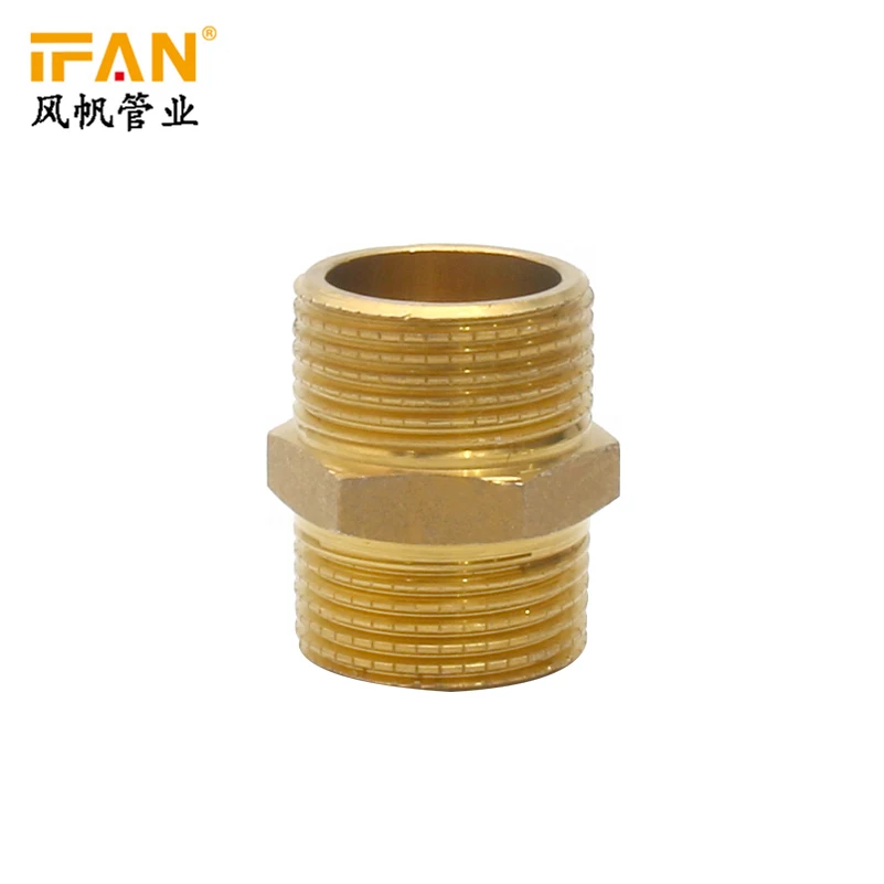 Manufacturer Brass pipe fittings BSP Thread Fittings Mamelon 1/2inch-4inch Brass Nipple