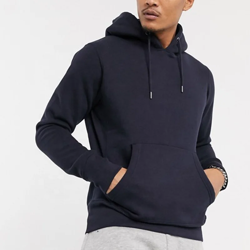 Wholesale Custom 100% Cotton Blank Mens Hoodie High Quality Slim Fit Hoodie Men