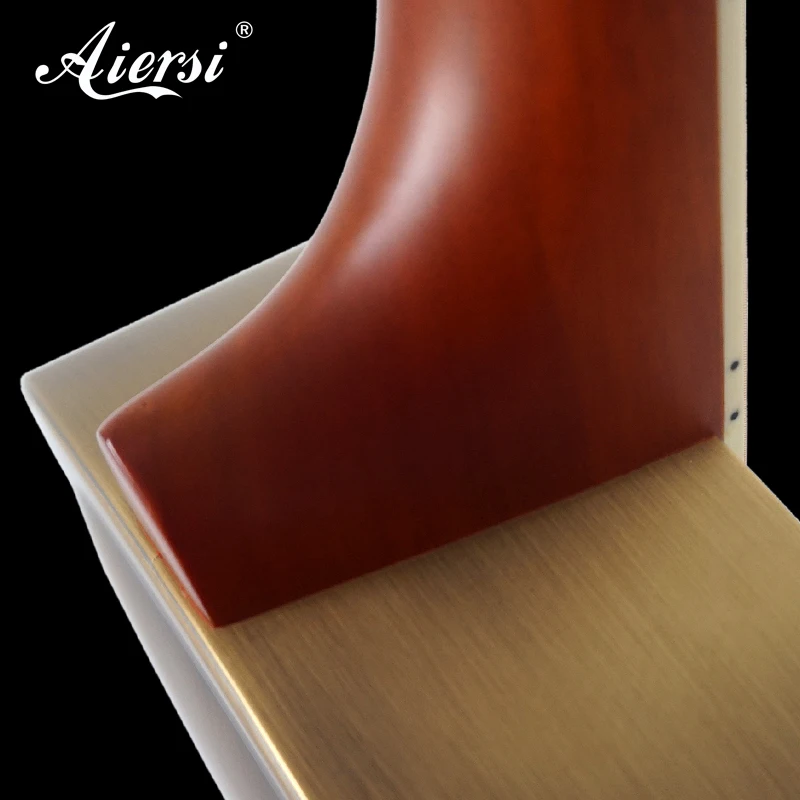 China Aiersi Brand Red Cupper Rust Style O Brass Body Blues Slide Resonator guitar High quality