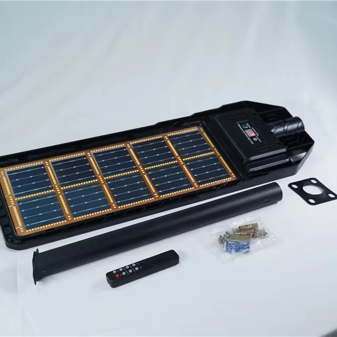 New Arrival Ultra thin Design Outdoor Double-side Solar Panel 100W 200W 300W 400 watts All in one Solar Powered Street Light