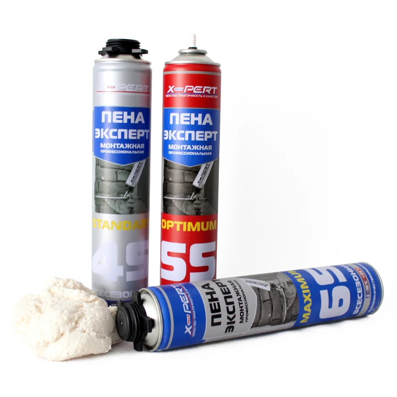 750ml polyurethane PU foam mounting of window and door frames polyurethane hard foam sealant