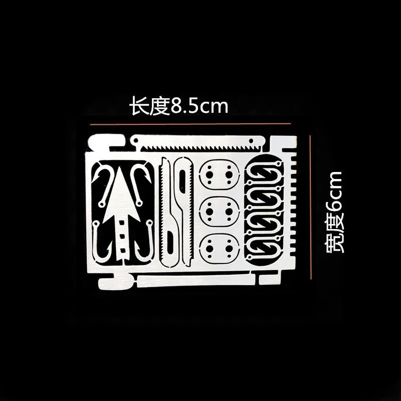 2021 New Design Metal Men Wallet Survival Camping Fishing Card Multi