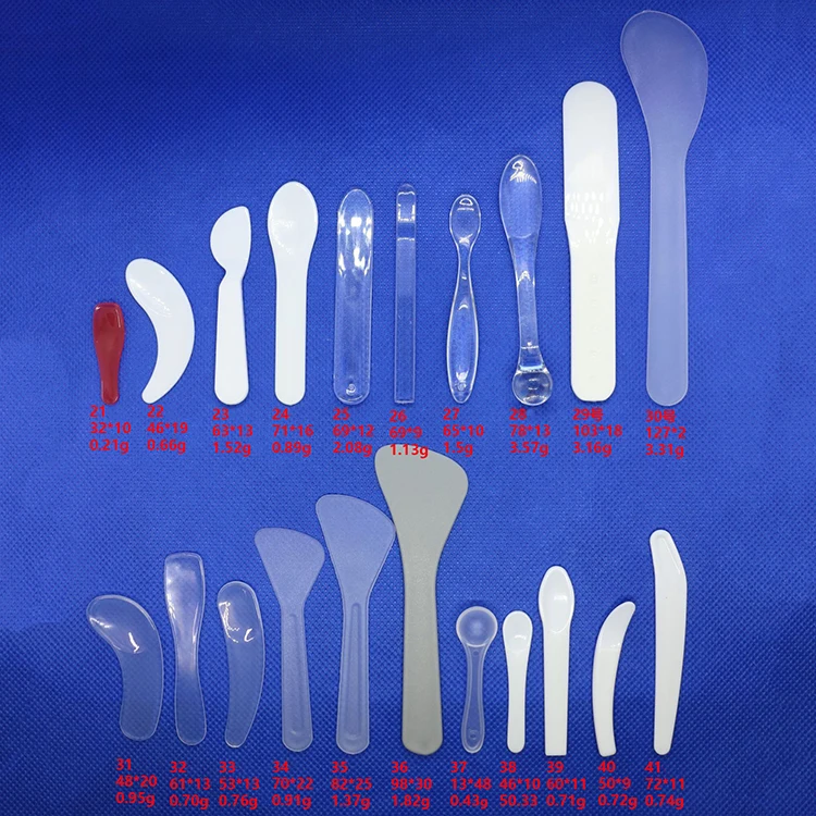 Disposable plastic makeup spatula more than 40 types skincare cream spatula facial mask spatula