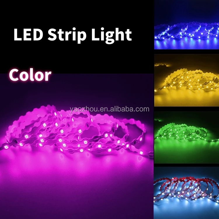 High Power 2835 54leds Large size chip DC12V 5.4W 6.8mm 10m/roll three lights one cut LED Strip Light for Mini word 3D word