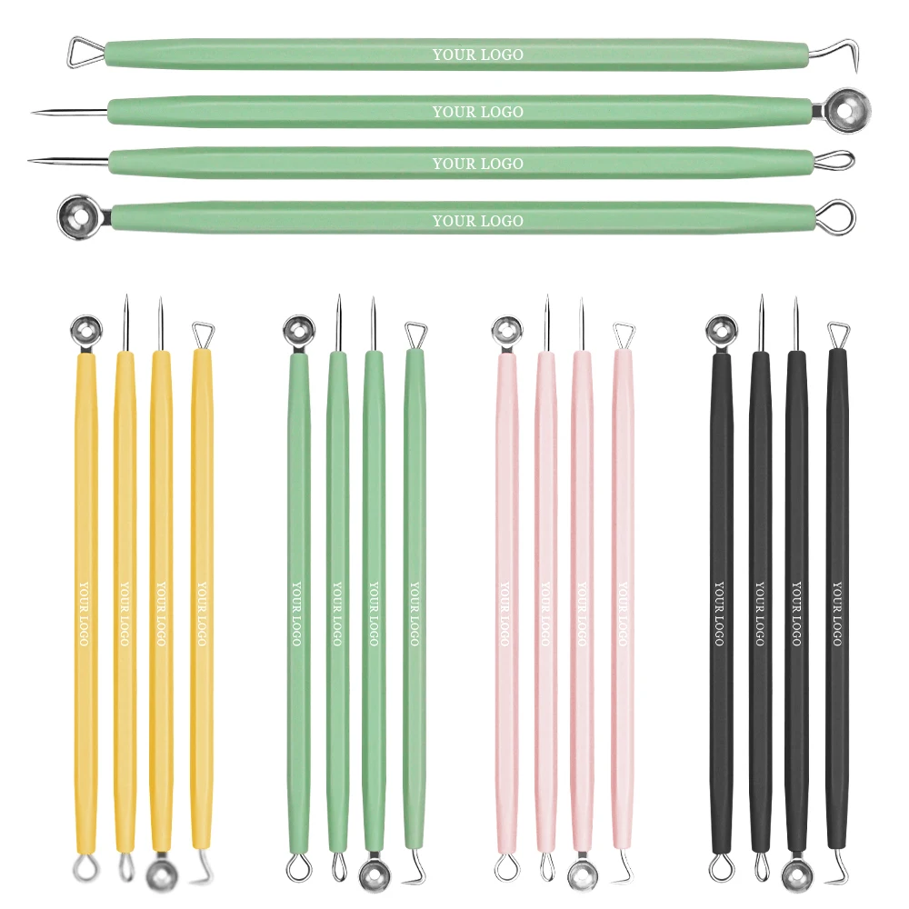 Double-end  Comedone Extractor Pimple Pin Acne Needle Blackhead Remover Tool Set for Facial Cleaning