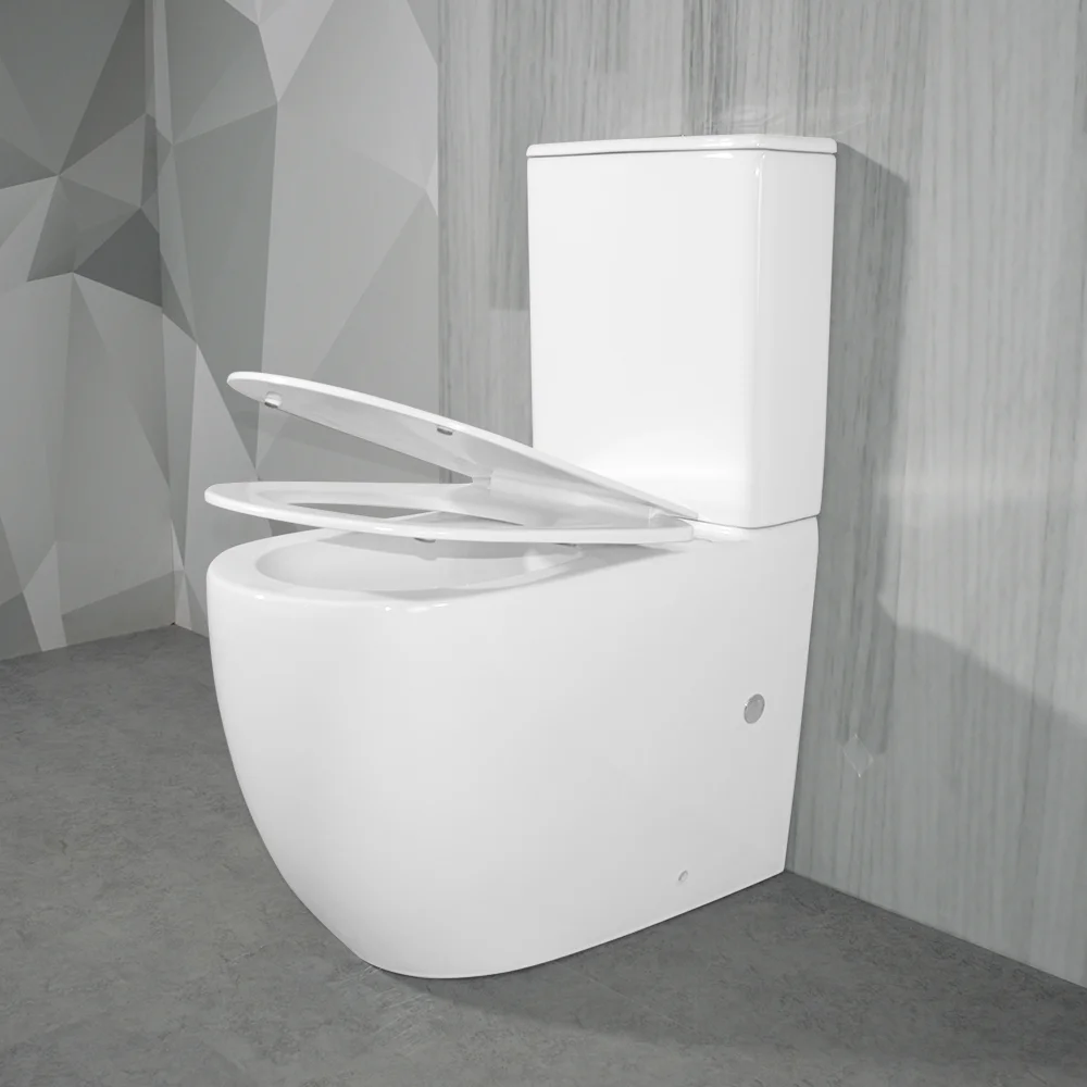 Mono-flush Rimless Design Ceramic Sanitaryware whirlpool Toilet WC Bathroom Watermark Wall Mounted Toilet two piece toilet