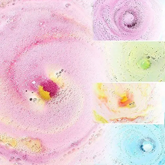 Handmade Bath Bombs Organic Natural Fragrance Skincare Sea Salt Bubble Fizzy Bathbombs Rose Essential Oil Skin Rejuvenation Soap