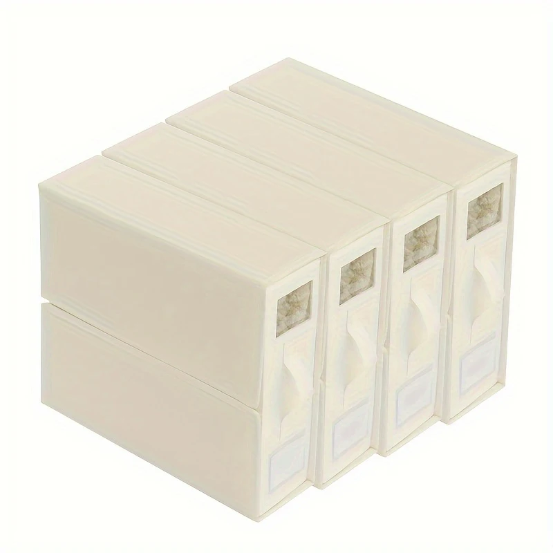 4 Pack Foldable Sheet Set Organizer Linen Closet Folding Bed Sheet Bedding Storage Cube Bins