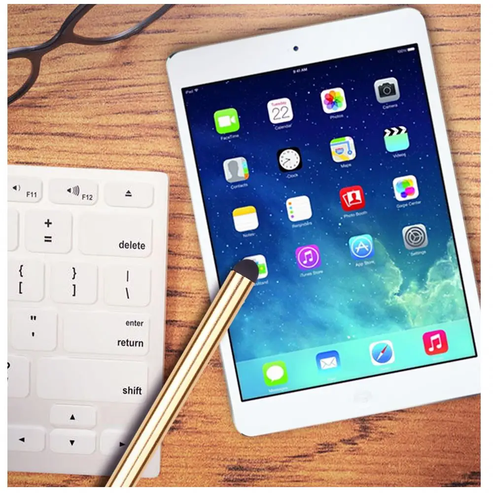 100 шт./лот емкостный сенсорный экран Стилус для IPhone IPad IPod Сенсорный Костюм других смартфонов планшет металлический стилус карандаш