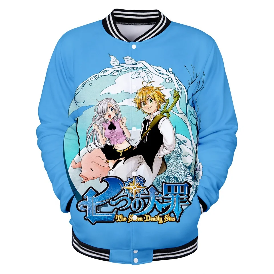 Top Sale New Design 3d Digital Printed Jacket Baseball Shirt Wholesale Japanese Anime Baseball Jacket Suppliet From China