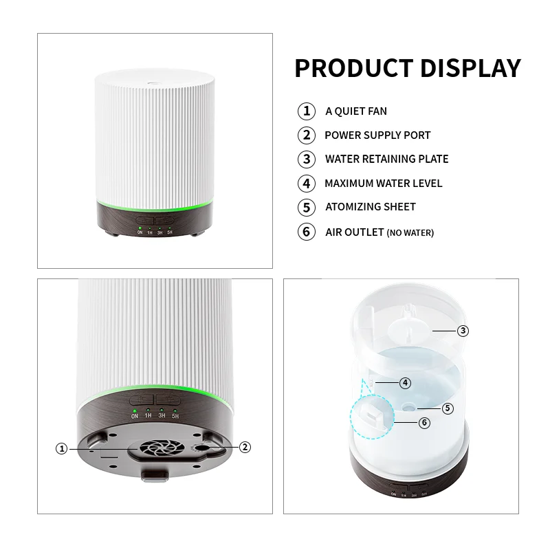 Wholesale Ultrasonic Aroma Diffuser 7 Colors LED Light Essential Oil Scent Ceramic Air Humidifier For Bedroom Hotel