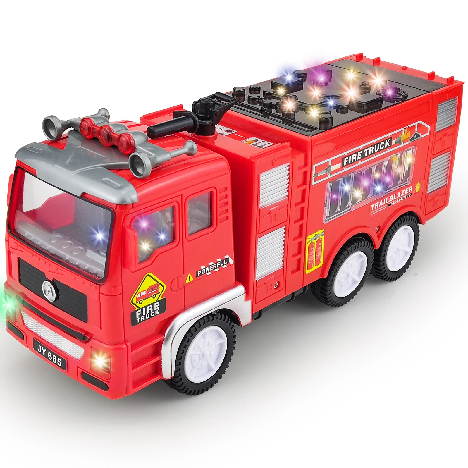 2023 Wholesale New Cartoon Vehicle Flashing Lights Fire Truck Toy for Children
