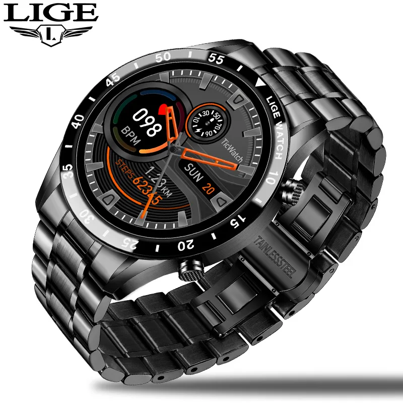 LIGE BW0189 NEWS Multifunctional Smart Watch Bluetooth Call Pedometer Blood Pressure Heart Rate Detection Waterproof Watch 2024
