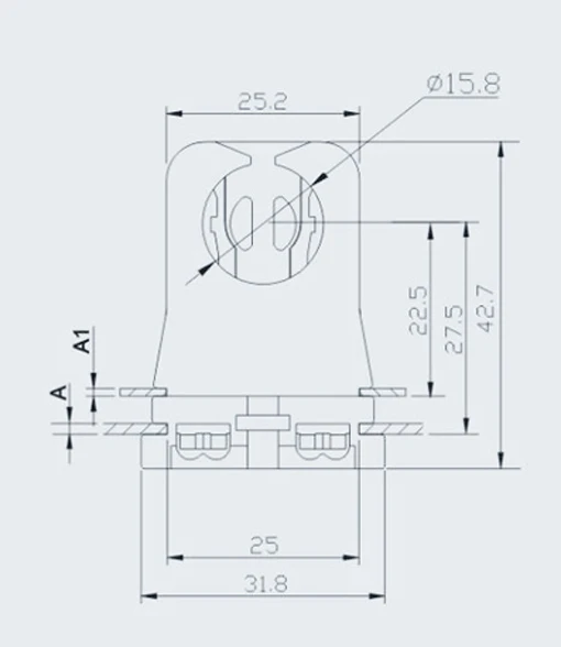 T8 Fluorescent Tube Light Lamp Socket Lampholder Non-Shunted Tombstone G13 LED Lamp holder