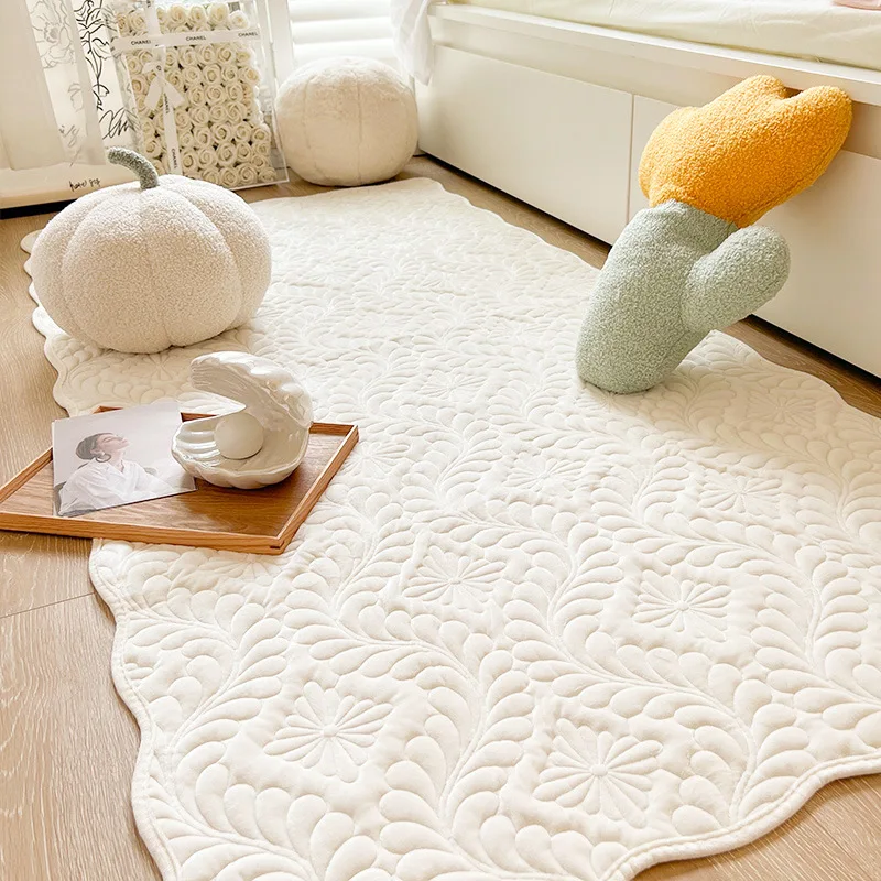 2023 High End Milk Velvet Quilting Washable Rug Anti-slip Layer Outdoor Indoor Carpet for Room