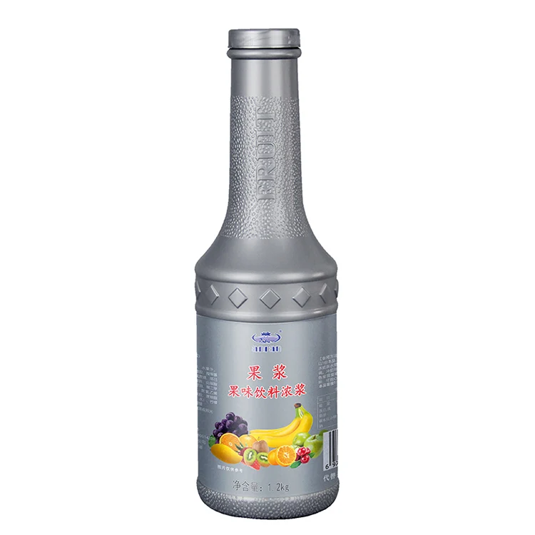 Hot Selling 1.2 Kg Banana Jam Fruit Puree With Pulp Mango Concentrate Flavor Syrup For Bubble Tea Ingredients