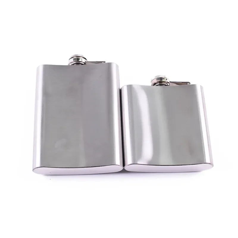 portable customizable engraved stainless steel whiskey flask laser silvery 6 oz 8oz hip flask Wwine bottle