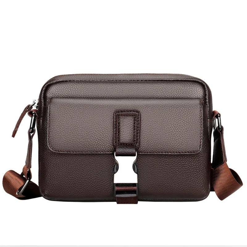 New Arrival High Quality Genuine Cow Leather Crossbody Bags Natural Leather Shoulder Bag for Men
