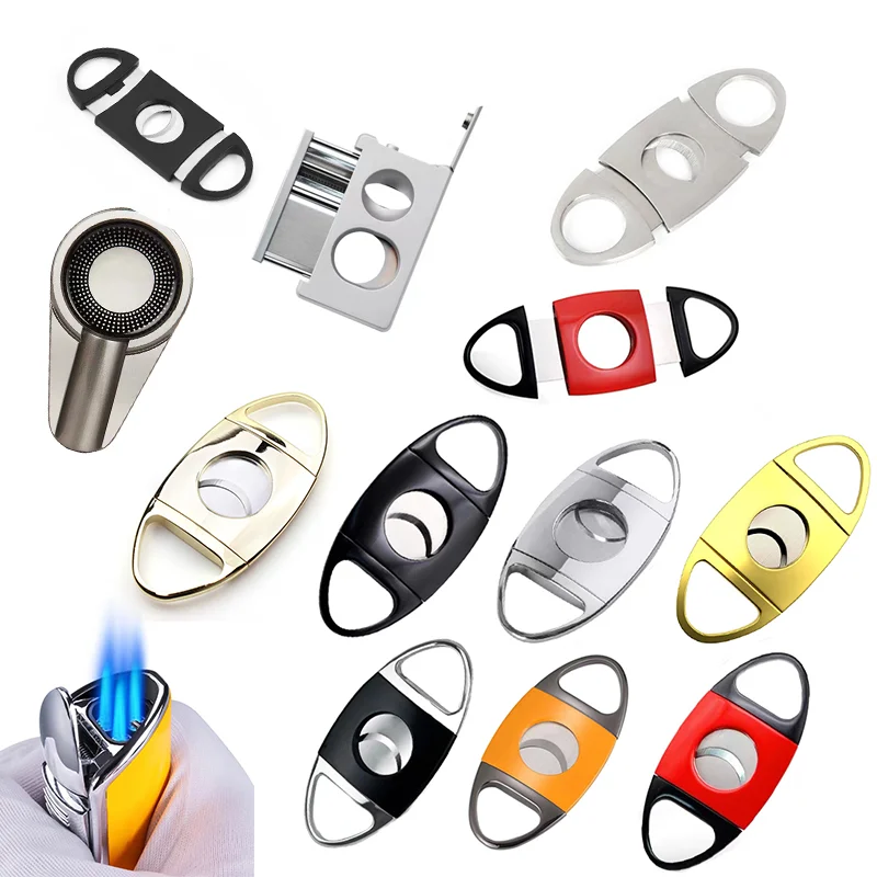 Изготовленный на заказ логотип нержавеющей стали сигар резак оптом Горячая Распродажа бутик сигары резак сталь