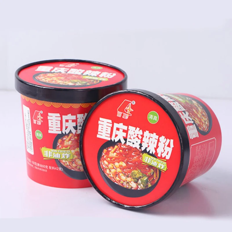 102g barreled local snacks Chongqing hot and sour powder halal spicy noodles sweet potatoes noodles cup noodles