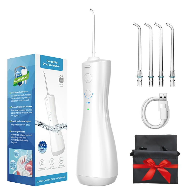 
Hot Sale Factory Direct Ipx7 Dental Toothbrush Travel mini Wireless Water Flosser With 250ml Water Tank 