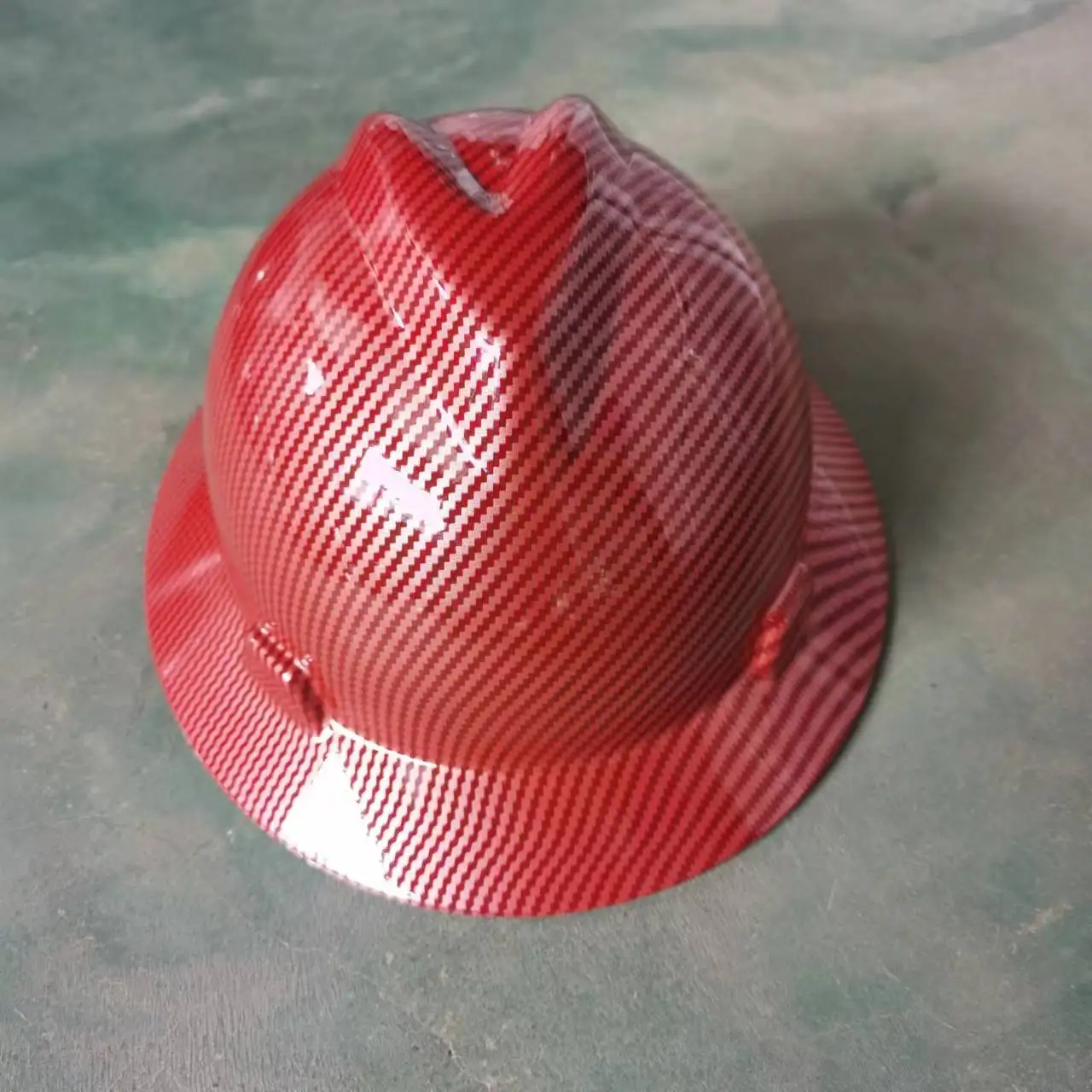 V guard carbon fiber  Full brim  safety helmet with ansi z89.1 certificate and miner lamp hard hat black