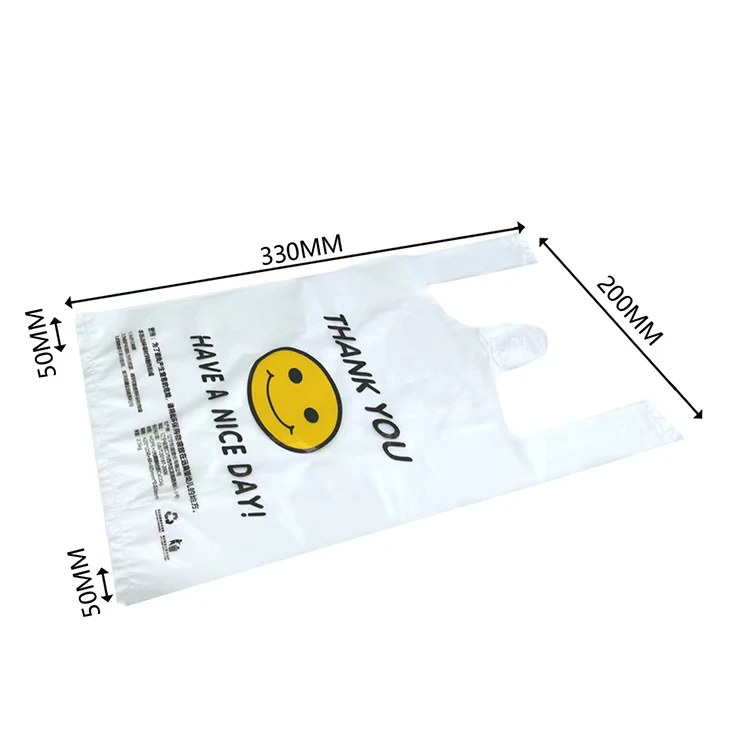 Compostable Cornstarch PLA Biodegradable T Shirt Plastic Bags Carry Hdpe/ldpe Custom Eco Friendly Shopping Bioplastic Bags