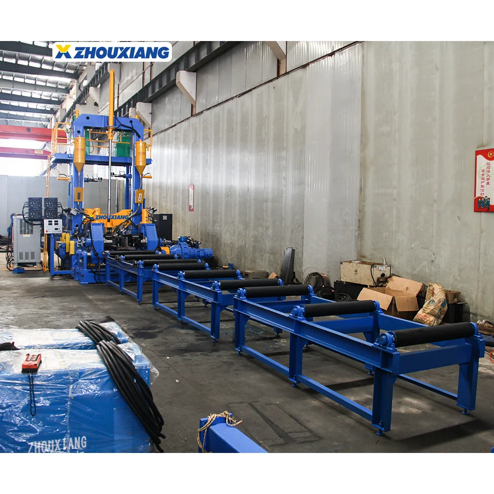 Zhouxiang Automated Structural Steel Fabrication H-Beam Welding Straightening Machine