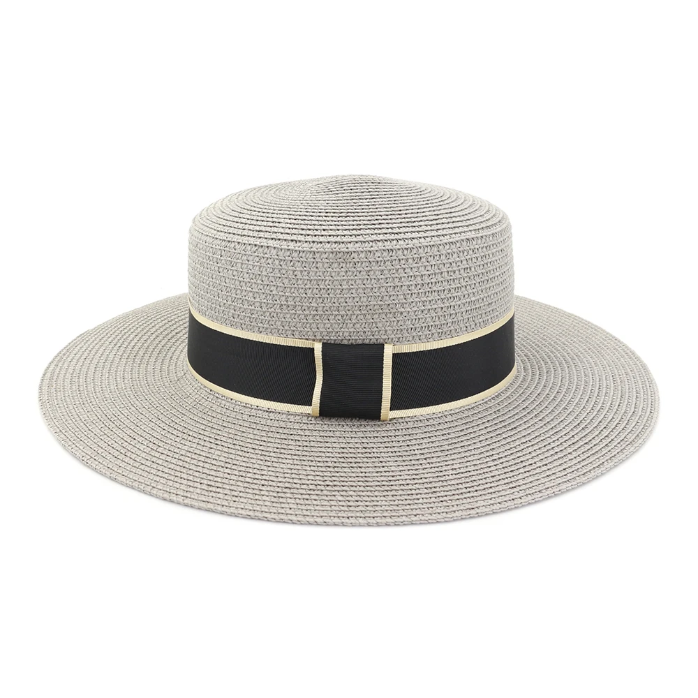 Flat Top Hats Fashionable Women Straw Hats Sun Outside Beach