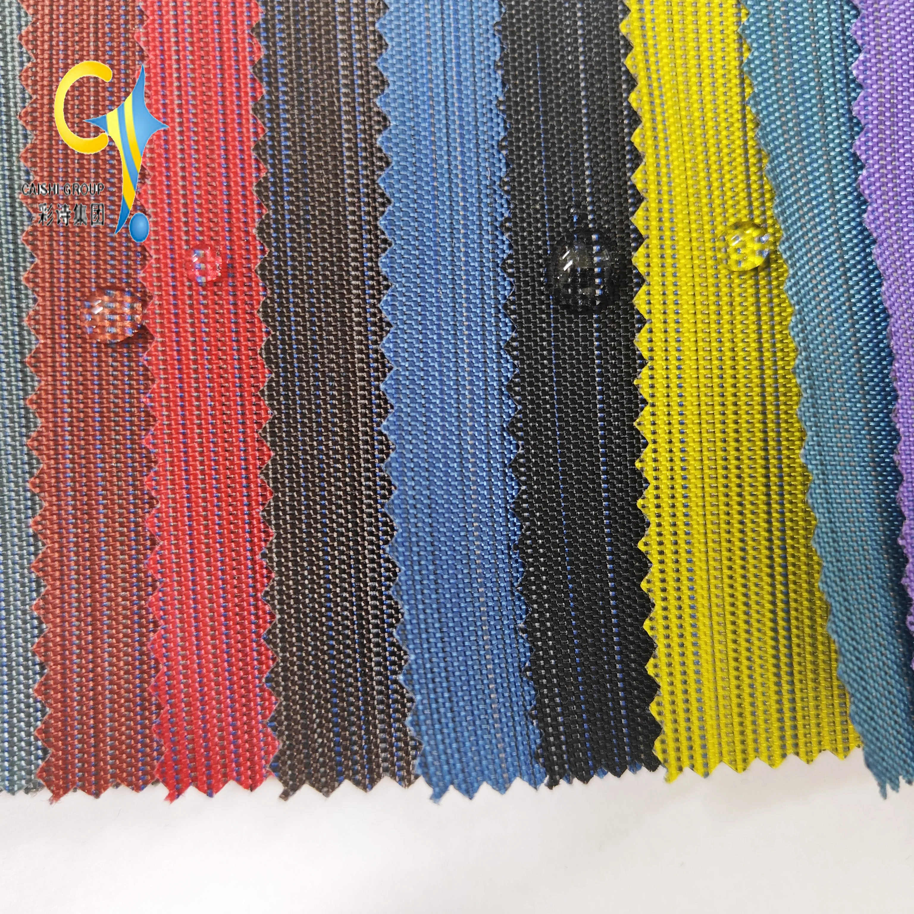 China Factory Customized 100% nylon WR  ZY-837 400D jacquard with PU coated for bag Luggage Outdoor oxford fabric