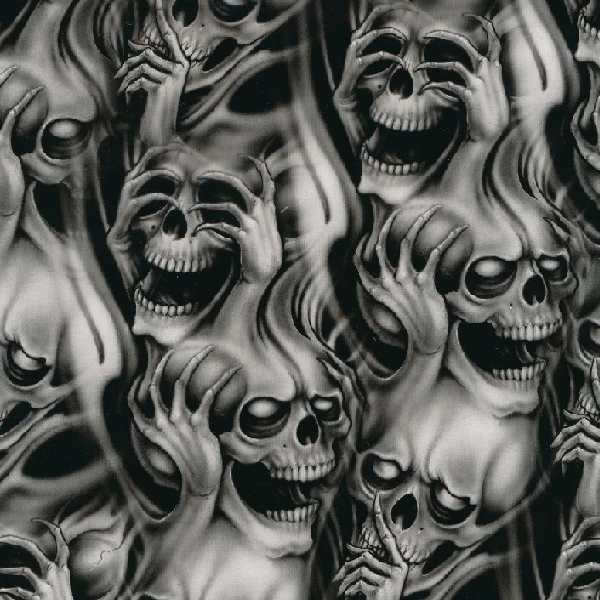 GookiiTech Factory Wholesale Skull Auto Parts Car Interiors Water Transfer Printing Foil Carbon Fiber Hydro Dipping Film