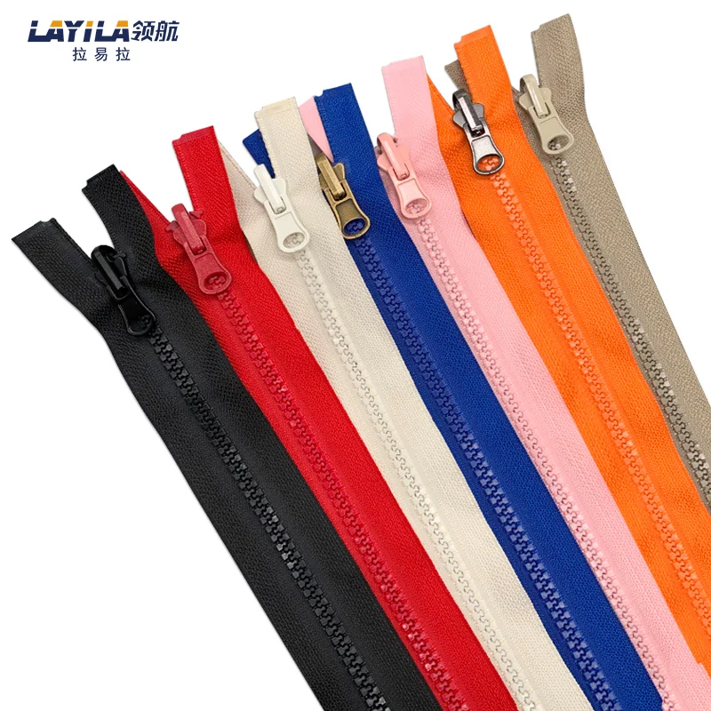 Сверхмощный пластиковый двусторонний Съемник с обычными зубцами, молния для хлопковой одежды