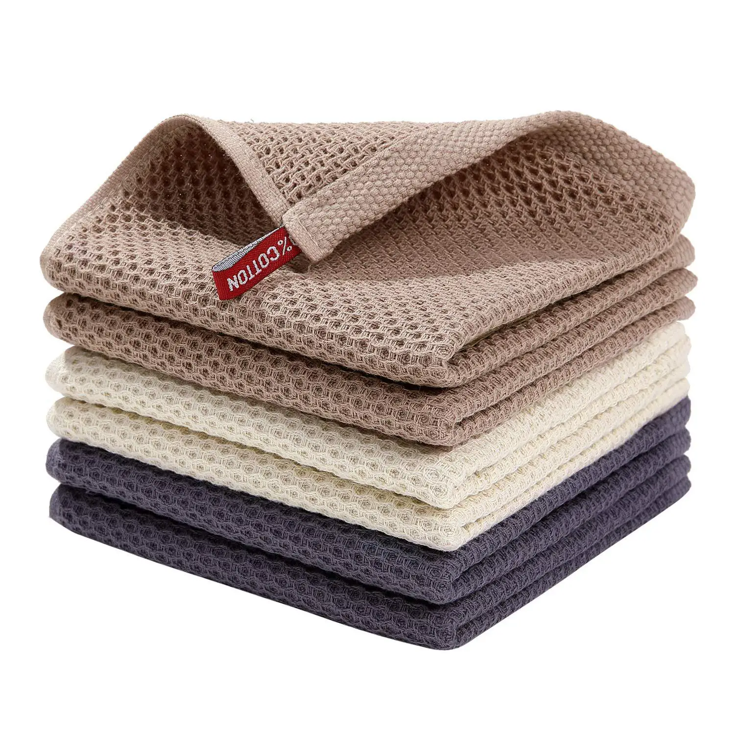 YSD Reusable Organic Christmas Weave Washing Set Disposable Window Double Side Linen The Printed Terry Eyeglasses Car Wash Towel