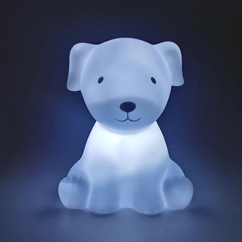 Led Children Baby Cartoon Puppy Lamp Table Night Light Sleep Lights For Bedroom