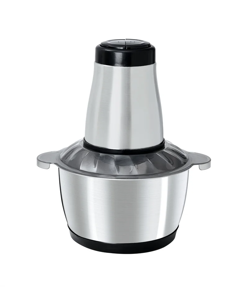 Factory Wholesale Price 2l Small Meat Chopper Home Kitchen Food Cheap Stainless Steel Glass Electric Meat Grinder