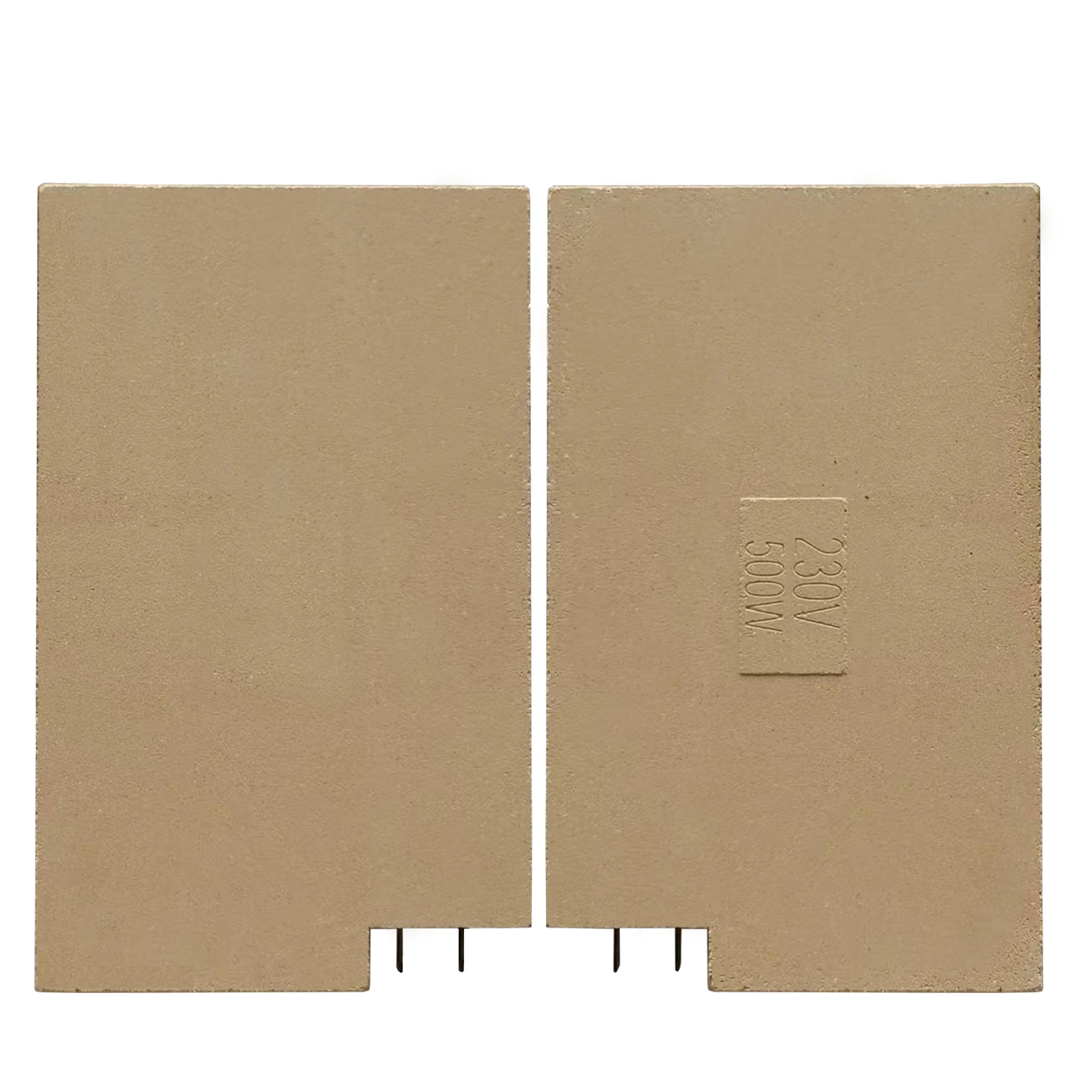 Inertia thermal Magnesia ceramic block 750 W M1530 thickness 20 mm 6.3 mm terminals built in Iron chromium aluminum heating wire