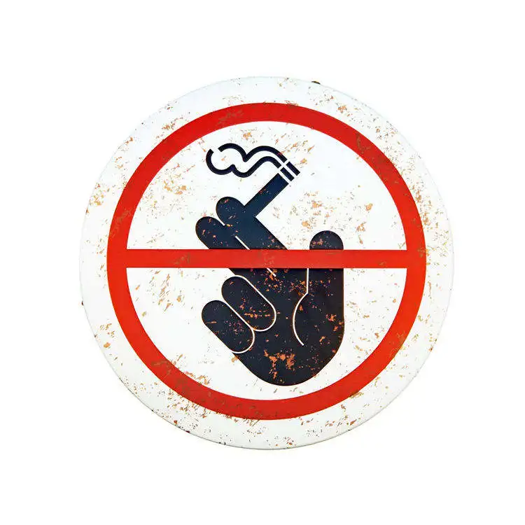 Factory Manufacturing Good Quality Custom Reflective Aluminum Printed No Smoking Warning Sign Garden Sign