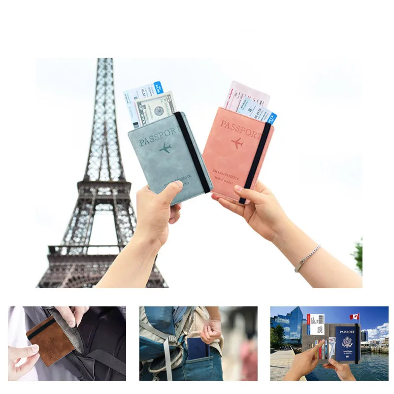 2022 ECO New Passport Holder Card Slots Cute Passport cover Waterproof Rfid Blocking Travel Wallet