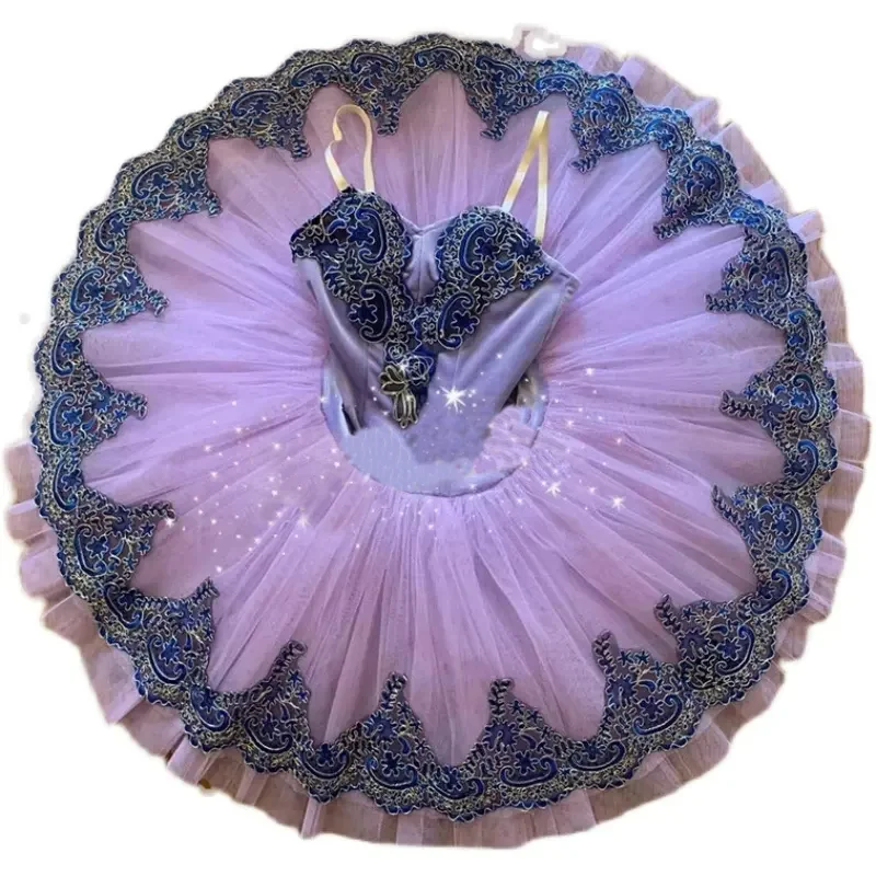 Purple Tutu Professional Women Swan Lake Pancake Girls Ballet Tutu Adult Tutu Competition Costume Dress