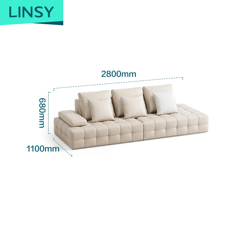 Linsy Italian style leather sofa high end leather living room Italian style couch sofa