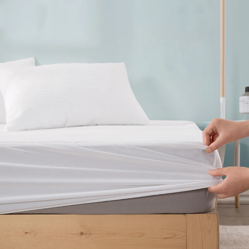 Роскошный Водонепроницаемый защитный матрас из бамбуковой ткани для кровати 100%
