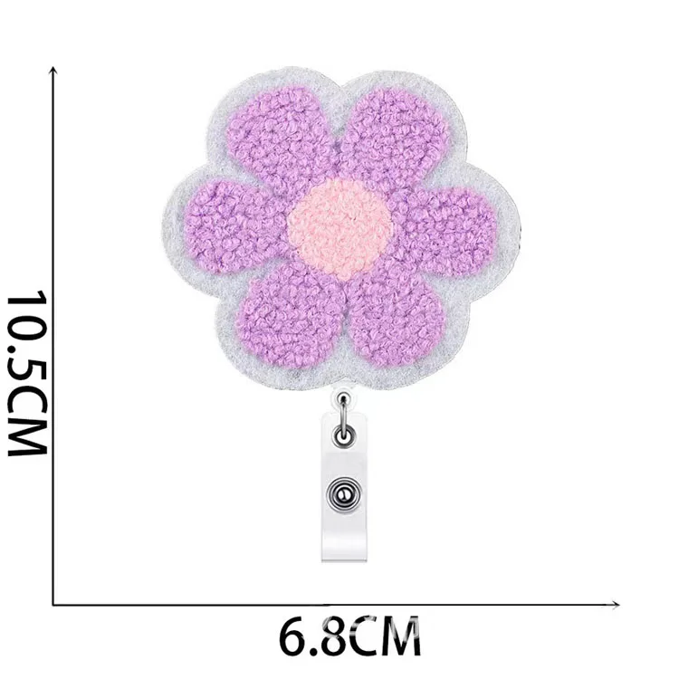 Hot sale stock easy pull button embroidery flower clothes patch badge reel sticker