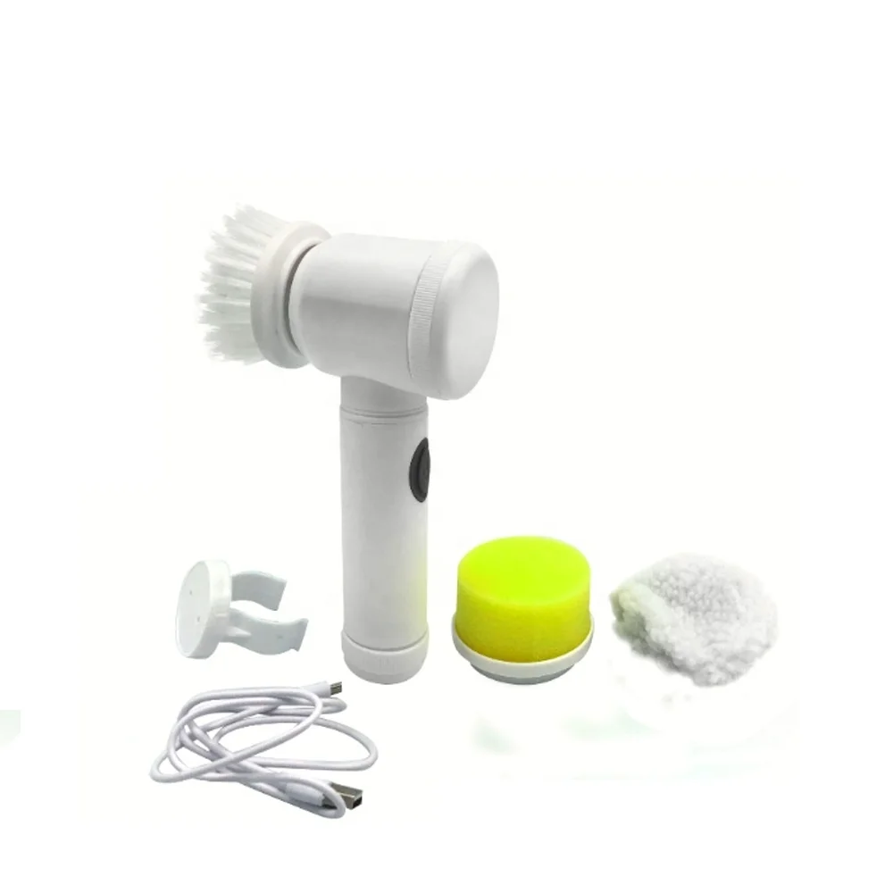 Electric 5 in 1 Cleaning Brush Magic Brush Sonic Scrubber Turbo Cleaning Brush Effective Clean Kitchen, Bathroom, Glass