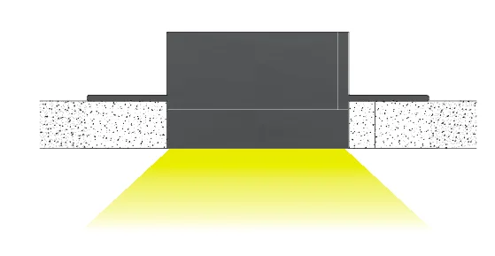 
Trimless recessed Aluminum Profile for 12.5mm thick plasterboard 