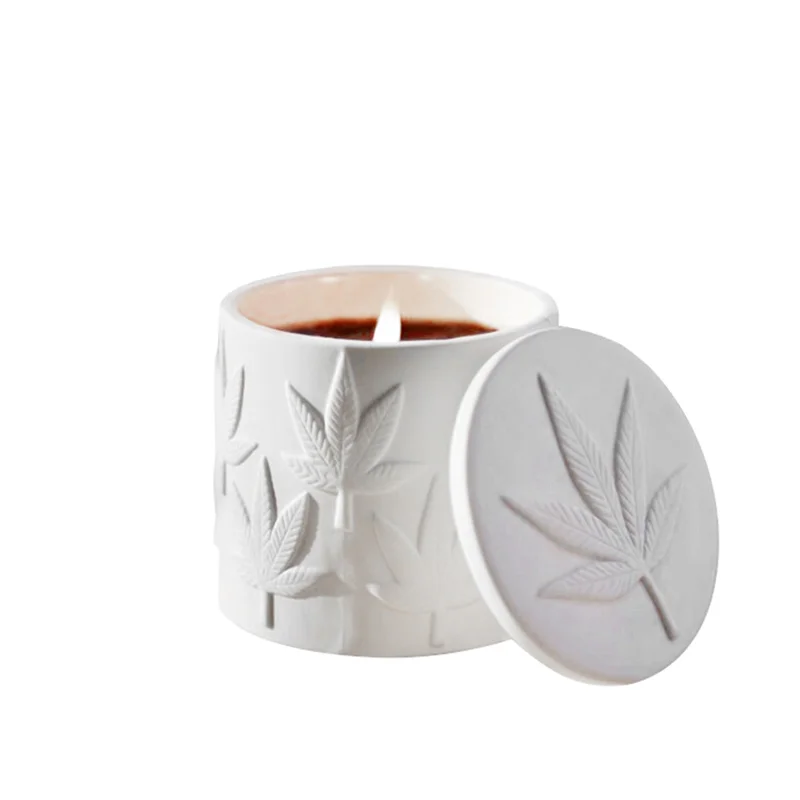 Пустой роскошный Votive подставки горшок буж судно Керамическая свеча баночка для изготовления свечей с крышкой