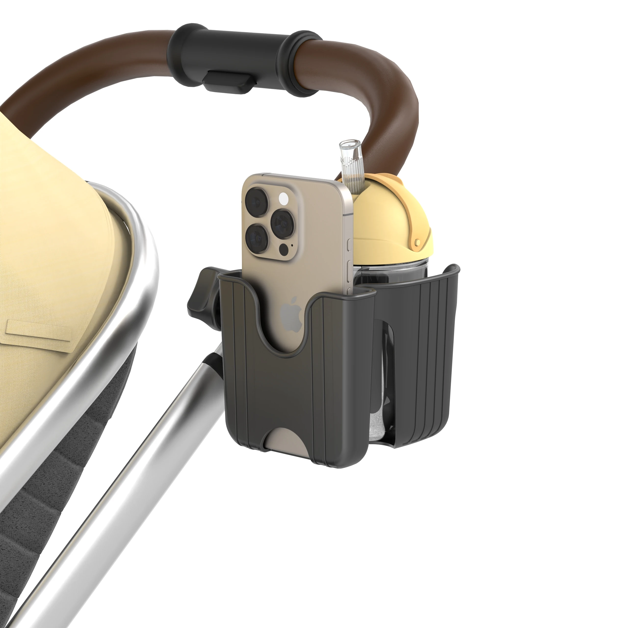 Hot Selling Stroller Accessories Baby Cup Holder For Stroller 360 Degrees Rotating with Phone Holder Stroller Cup Holder