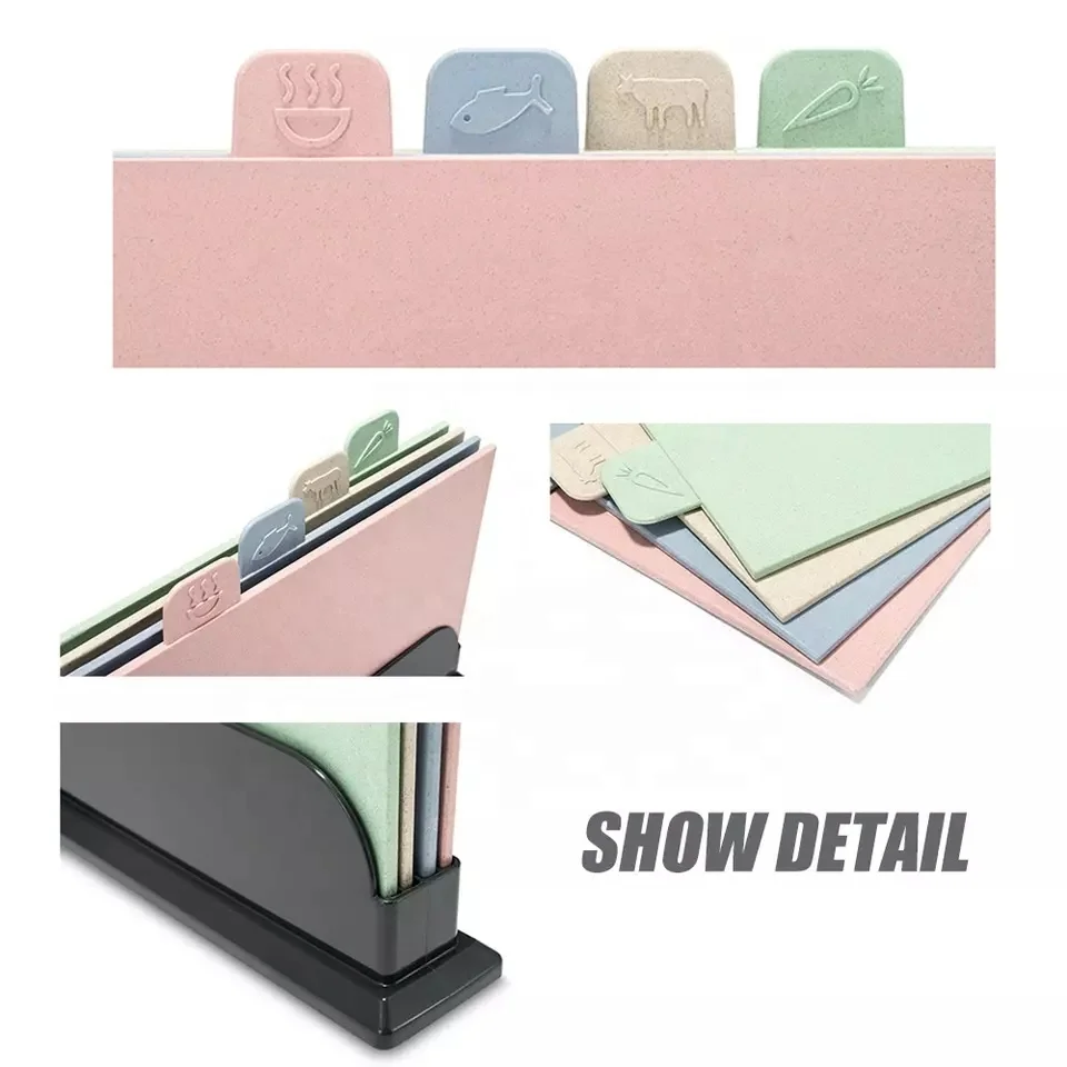 Multi-functional Professional Plastic Wheat Straw Cutting Board Chopping Blocks Nice Quality Cutting Board  for kitchen
