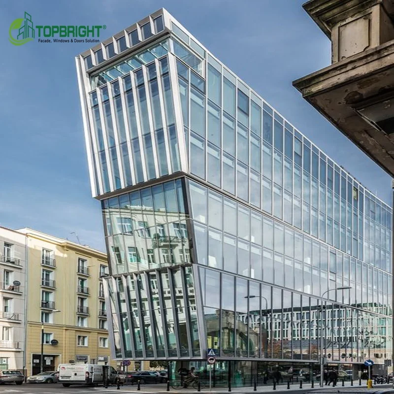 Topbright skyscraper window wall panels storefront energy saving building glass curtain wall system