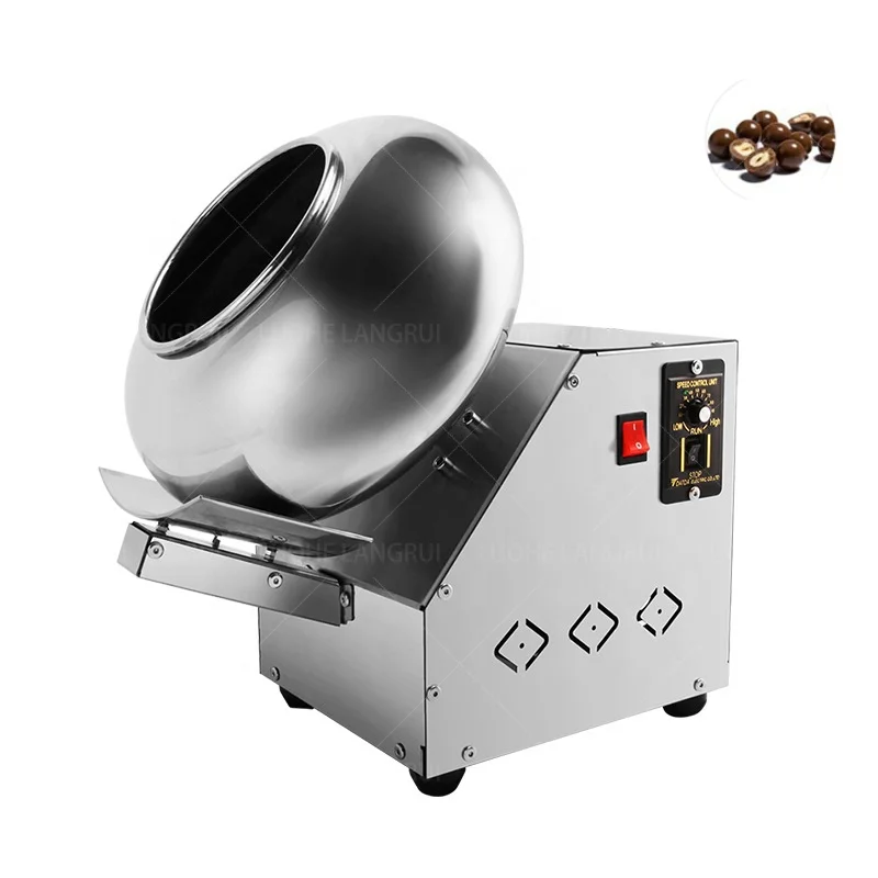 Hot sale Mini Stainless Steel candy Coating Machine 1-4kg/h Chocolate Rounder Coater Sugar Peanut Coating Machine